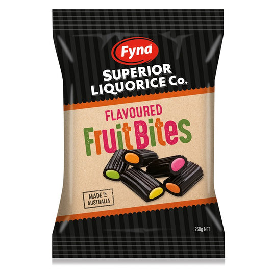 Fyna Licorice Fruit Bites, 250gm