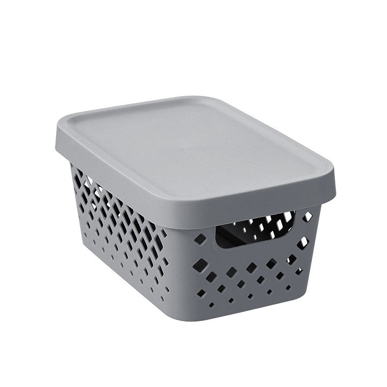 Kept Storage Basket w/ Lid, 4L, 3 Asstd Colours