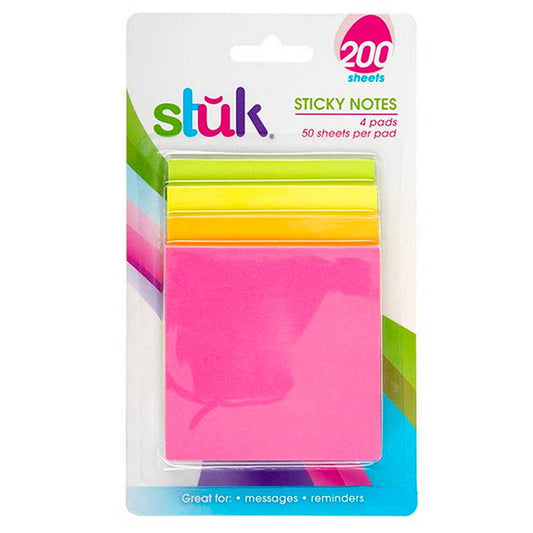 Stick It Notes, 76x76xmm, 50 Sheet, 4pk