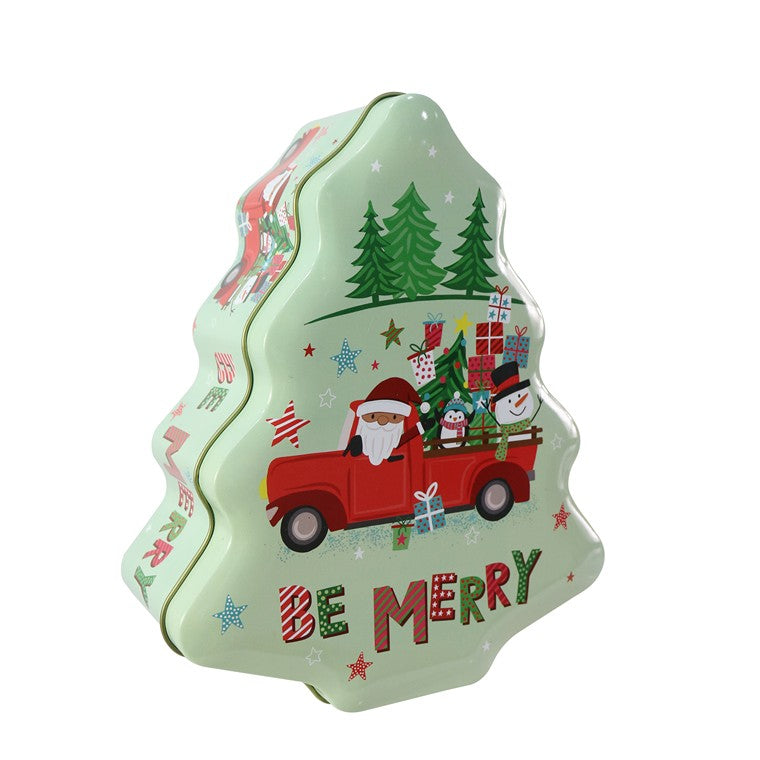 Cookie Tin Tree Shape, Asstd