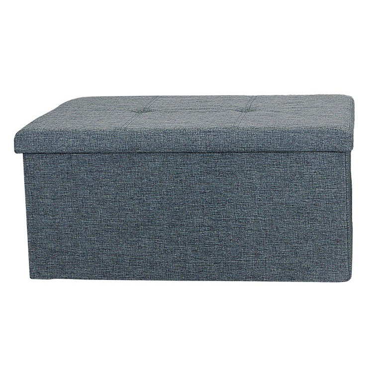 Organiser Ottoman, Shoe, Grey Linen