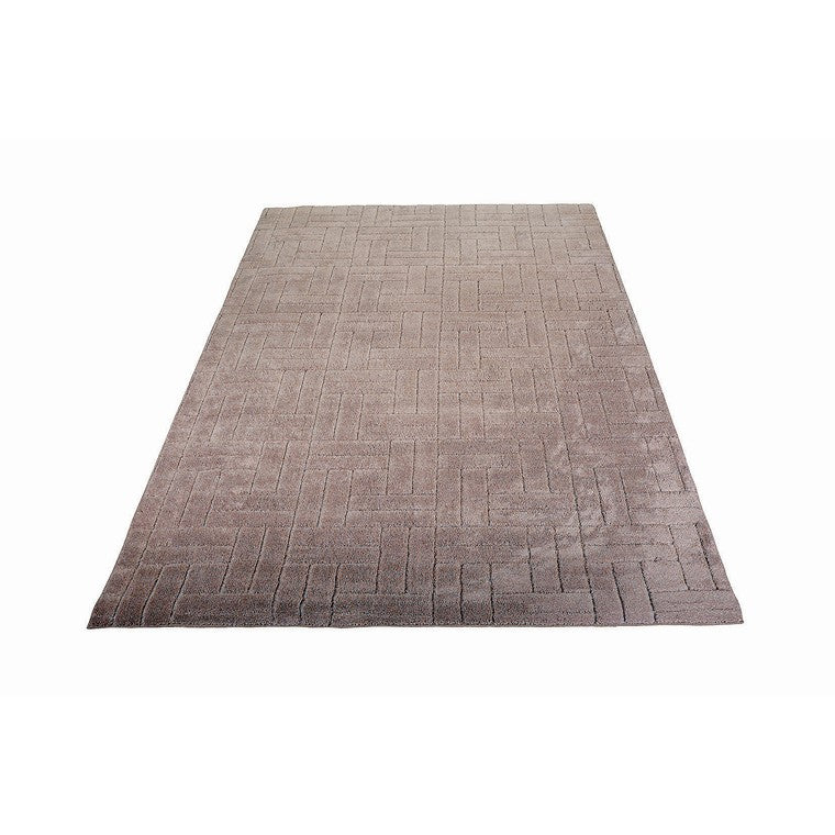 Jacquard Sherpa Rug, Beige, 200 x 140cm