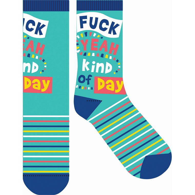 F Yeah Day Crazy Sock