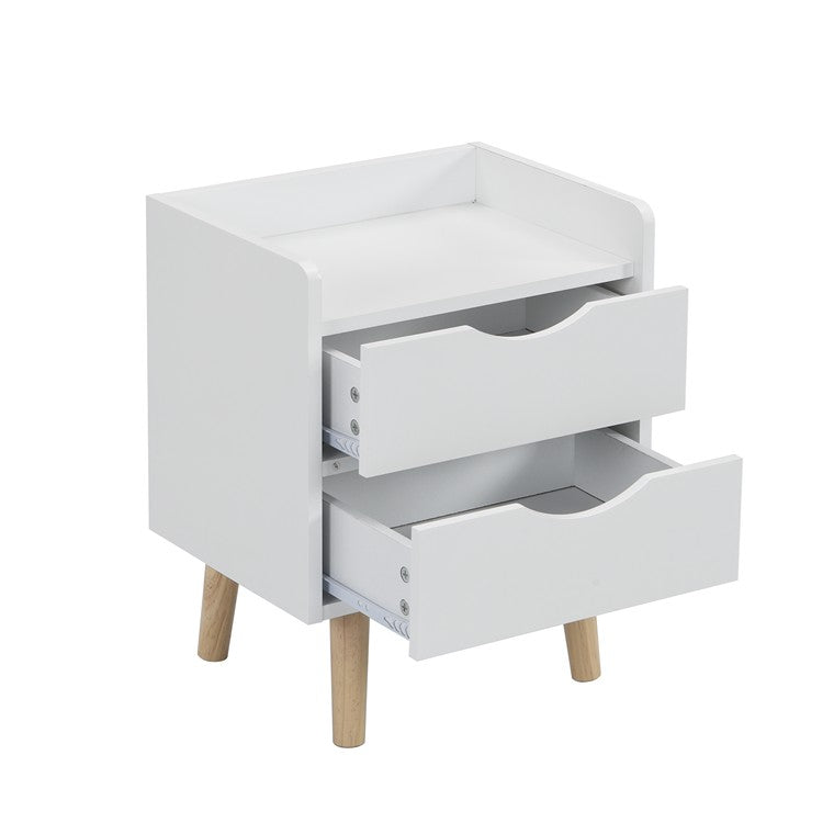 Sophia Night Stand, 2 Drawer, White