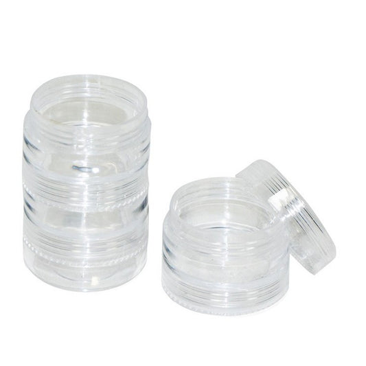 Stackable Round Pot Jars, 4pk