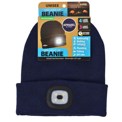 Work Beanie w/ 4 LED, 2 Asstd Colours