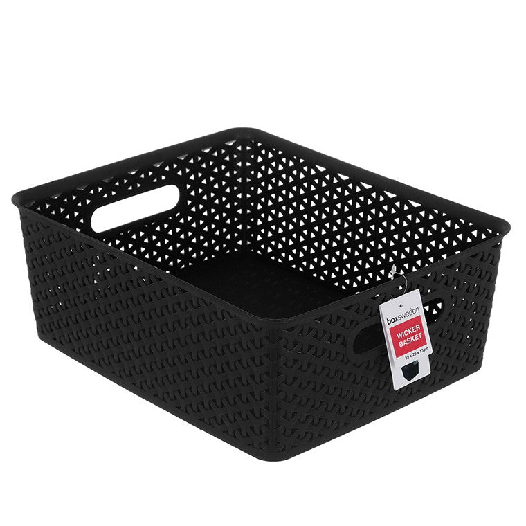 Box Sweden Wicker Design Basket, Asstd, 35cm