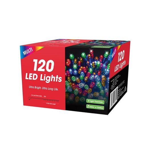 Xmas Fairy Lights 120 LED, Multi Coloured