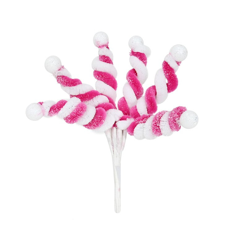 Marshmallow Spiral Mini Pick, 22cm, Asstd