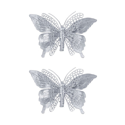 Matte Metallic Butterfly Clip, 2pk, Asstd