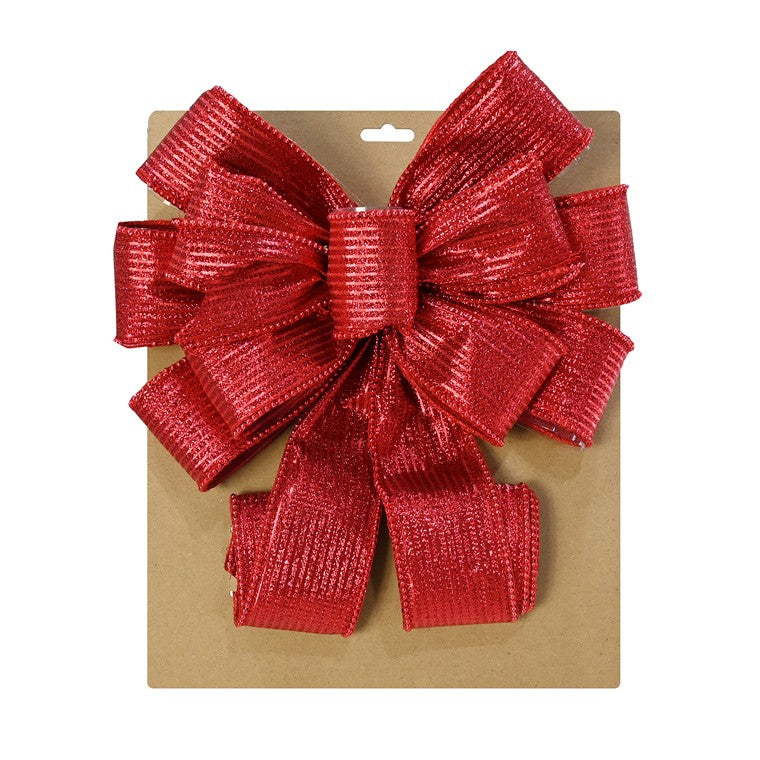 Christmas Tree Topper Bow, Asstd