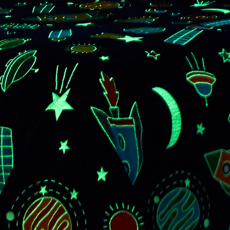 Glow in the Dark Throw Blanket, Rocket