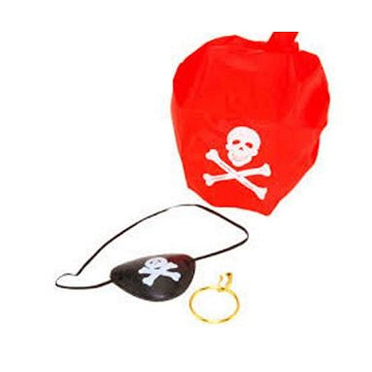 Pirate Bandanna Eye Patch & Earring