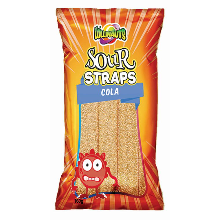 Lollinauts Cola Sour Straps,  160gm