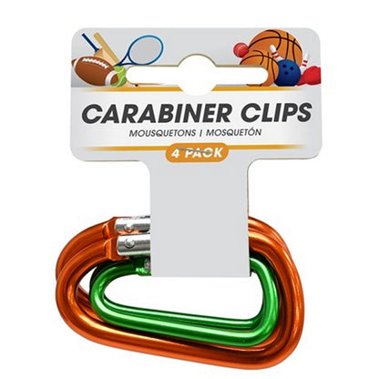 Carabiner Clips, 4pc, Asstd