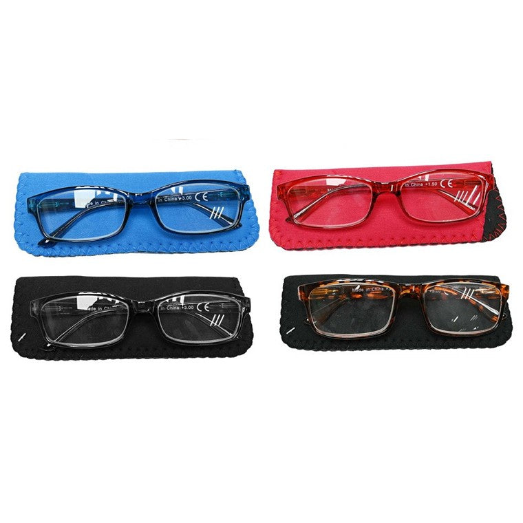 Reading Glasses w/Pouch, +2.00, Asstd Colours