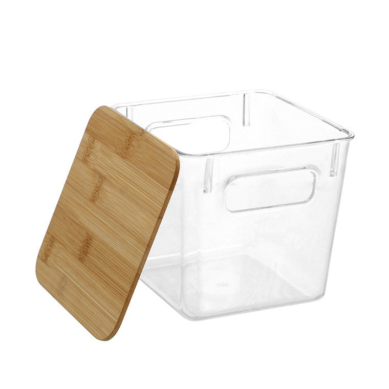 Crystal Storage w/ Bamboo Lid, 15cm