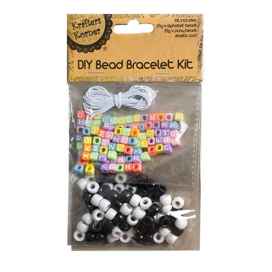 DIY Bead Bracelet Kit, 3 Asstd Colours