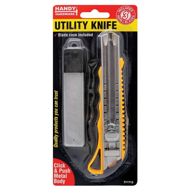 Utility Knife w/ 3 Refill Blades