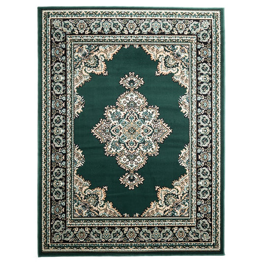 Premier Palmer Rug, Dark Green Traditional, 160 x 215cm