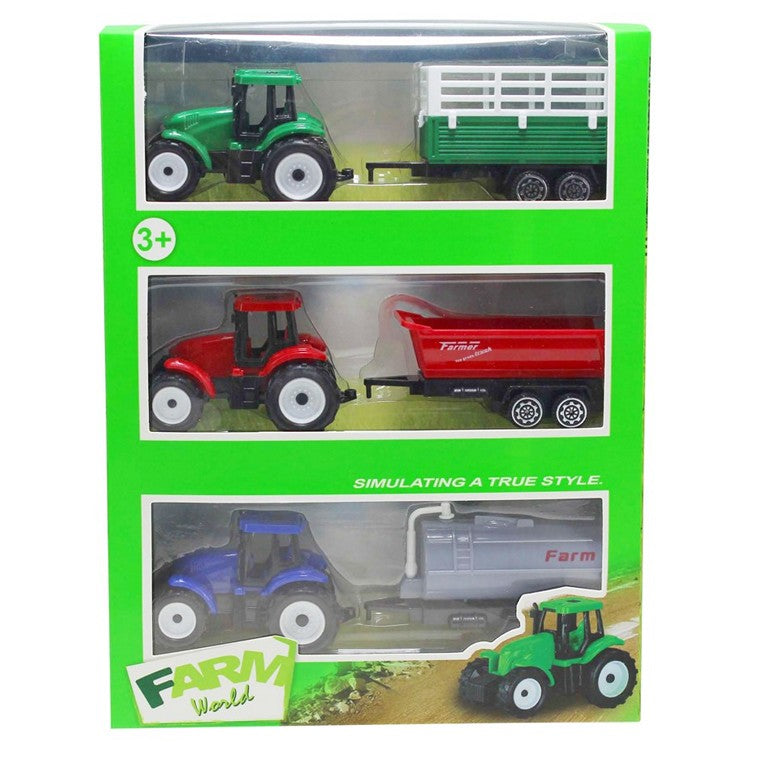 Farm Tractor & Trailer Playset, Asstd