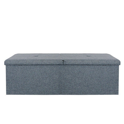 Organiser Ottoman, Triple, Grey Linen