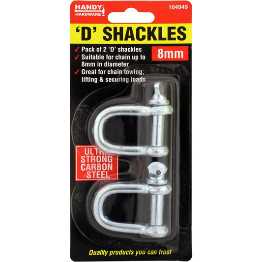 D Shackle, 2pk