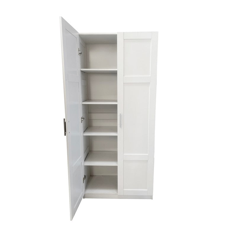 H&G Tall Cabinet, White, 2 Door