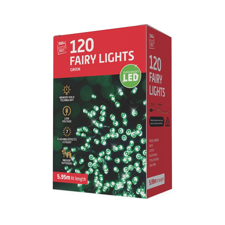 Fairy Lights, Mean Green, 120 LED