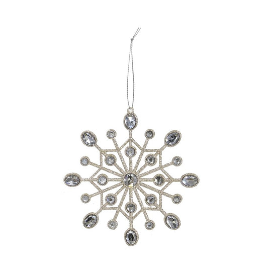 Hanging Diamante Snowflake, Asstd