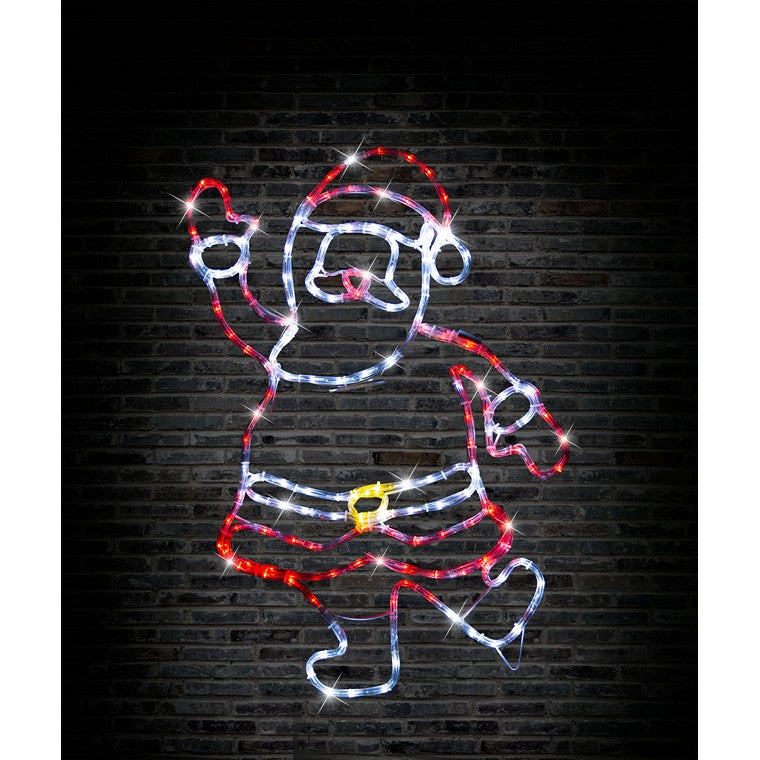 Twinkling Santa LED Ropelight