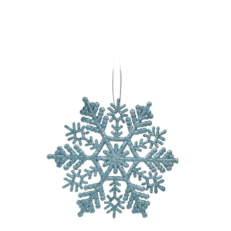 Hanging Glitter Snowflake, Asstd, 6pk