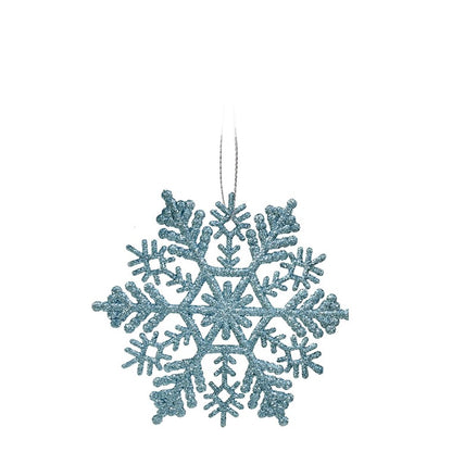 Hanging Glitter Snowflake, Asstd, 6pk