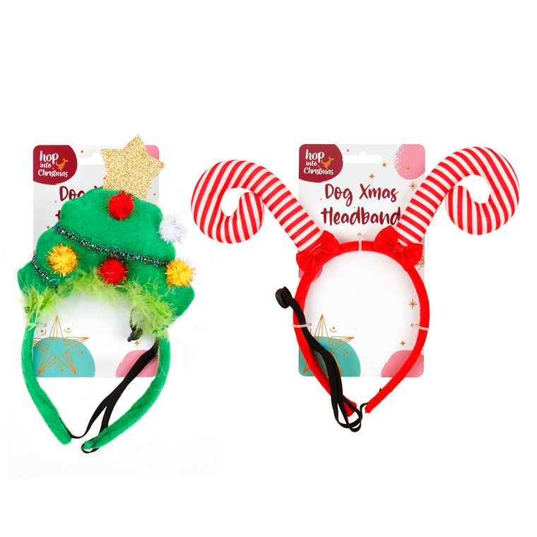 Christmas Dog Headband, Asstd