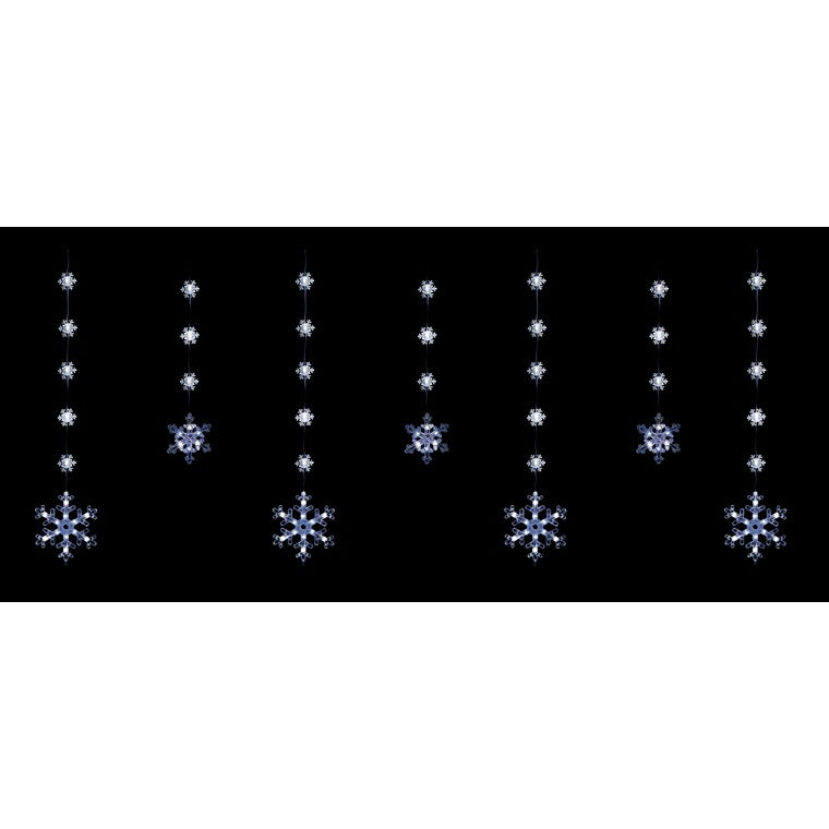 LED Snowflake Curtain, Asstd