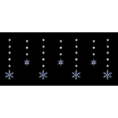 LED Snowflake Curtain, Asstd