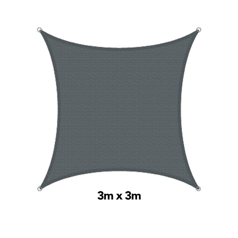 H&G Shade Sail Square Silver, 3x3m