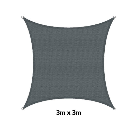 H&G Shade Sail Square Silver, 3x3m