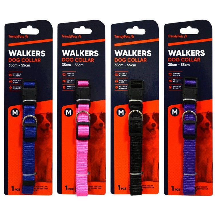 Walkers Dog Collar, Asstd, Medium