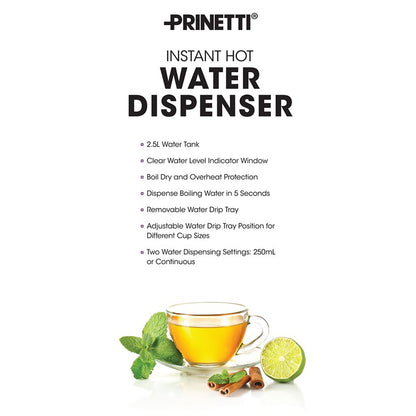 Prinetti Instant Hot Water Dispenser 2.5L