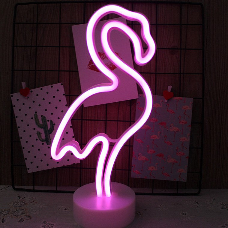 Neon Table Lamp, Flamingo