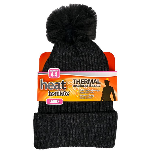 Heat Insulate, Beanie Pom Pom, Asstd