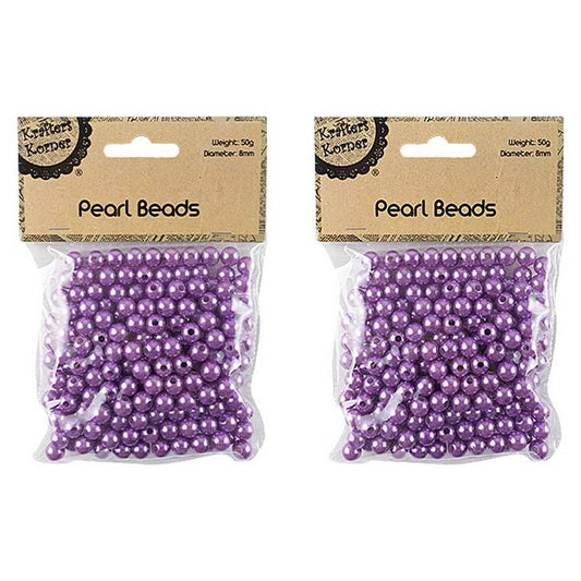 Lavender Pearl Beads, 8mm