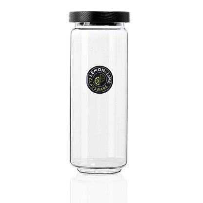 L&L Glass Canister w/ Black Wooden Lid 1.4L