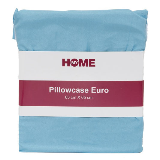 My Home Microfibre Pillowcase, Euro, Blue