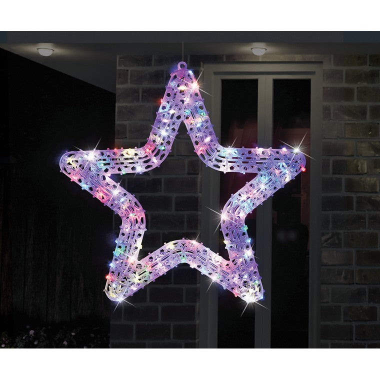 LED, Flashing Fancy Star, Asstd, 40cm