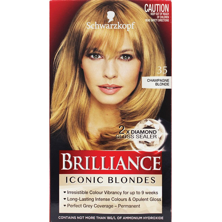 Schwarzkopf Brilliance Iconic Blondes Permanent Hair Colour 35 Champagne Blonde