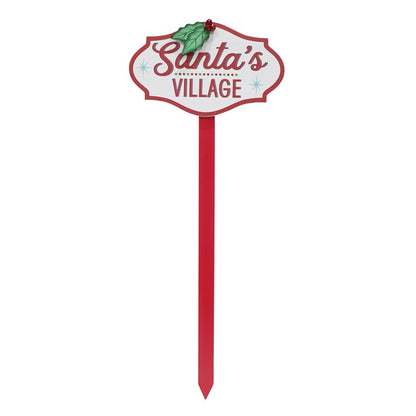 Santa's Village Sign, 70cm, Asstd