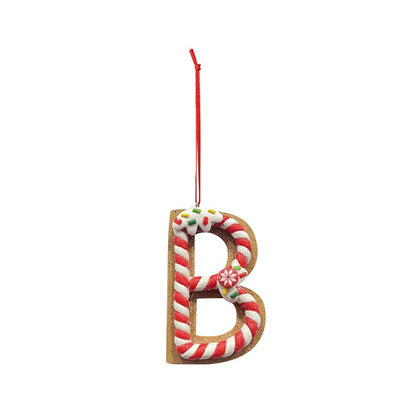 Hanging Gingerbread Alphabet Decoration, Asstd