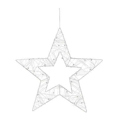 Metallic Silhouette Bead Star, 40cm